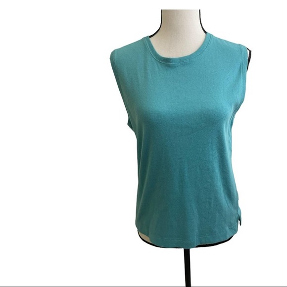 Woolrich New sleeveless knit blue/green top Size Large - Picture 1 of 9